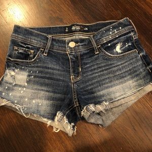 Hollister size 3 distressed Jean shorts